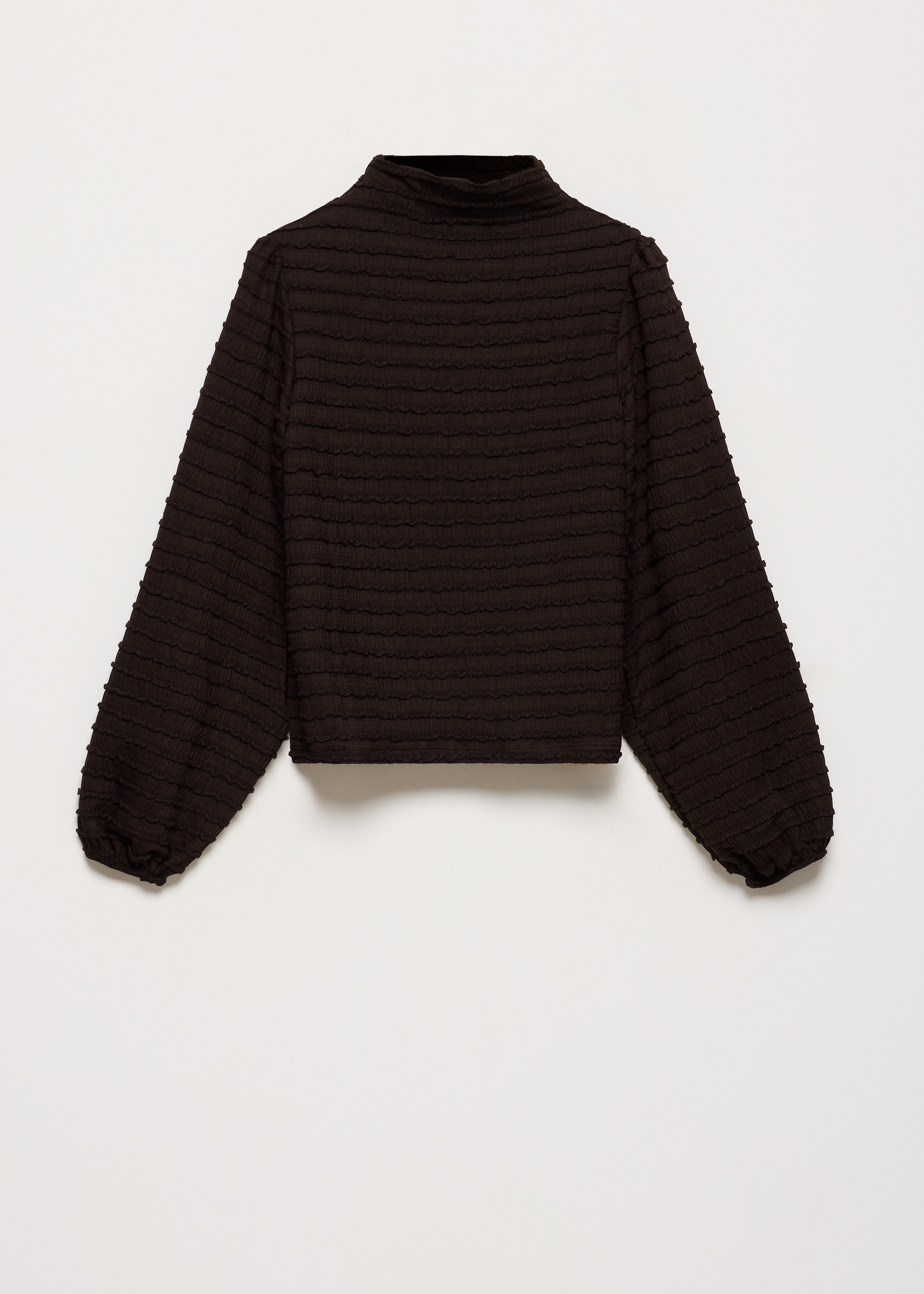 Top met ruffle structuur