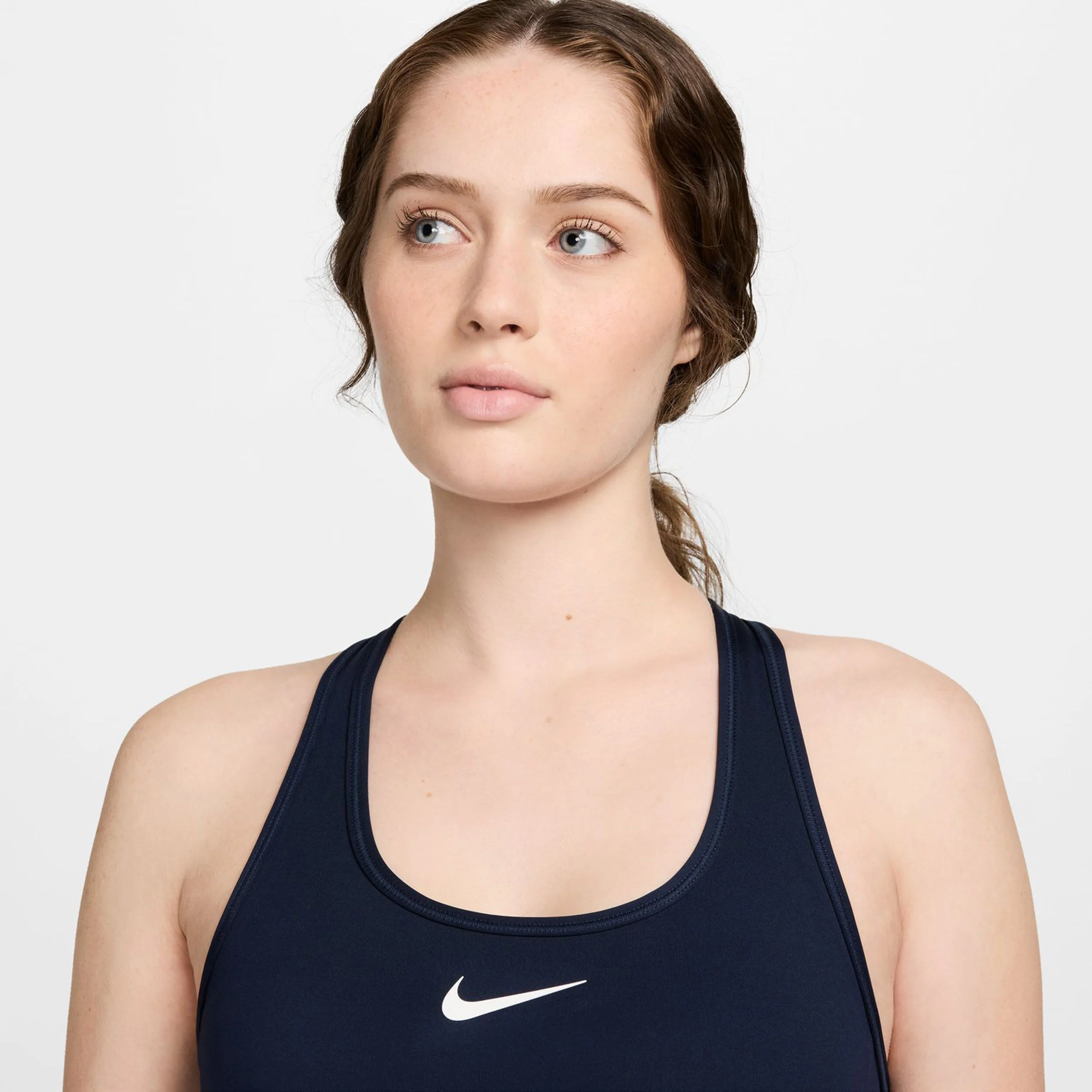 Nike Swoosh Padded Sports Soutien-gorge Sport Femmes - Bleu Foncé