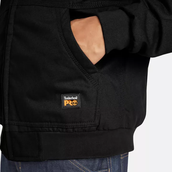 Veste en toile doublée de polaire Timberland PRO Gritman pour homme en noir
