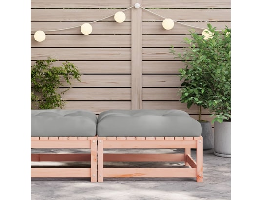 VIDAXL - Pouf Repose-pied de jardin avec coussin bois massif douglas
