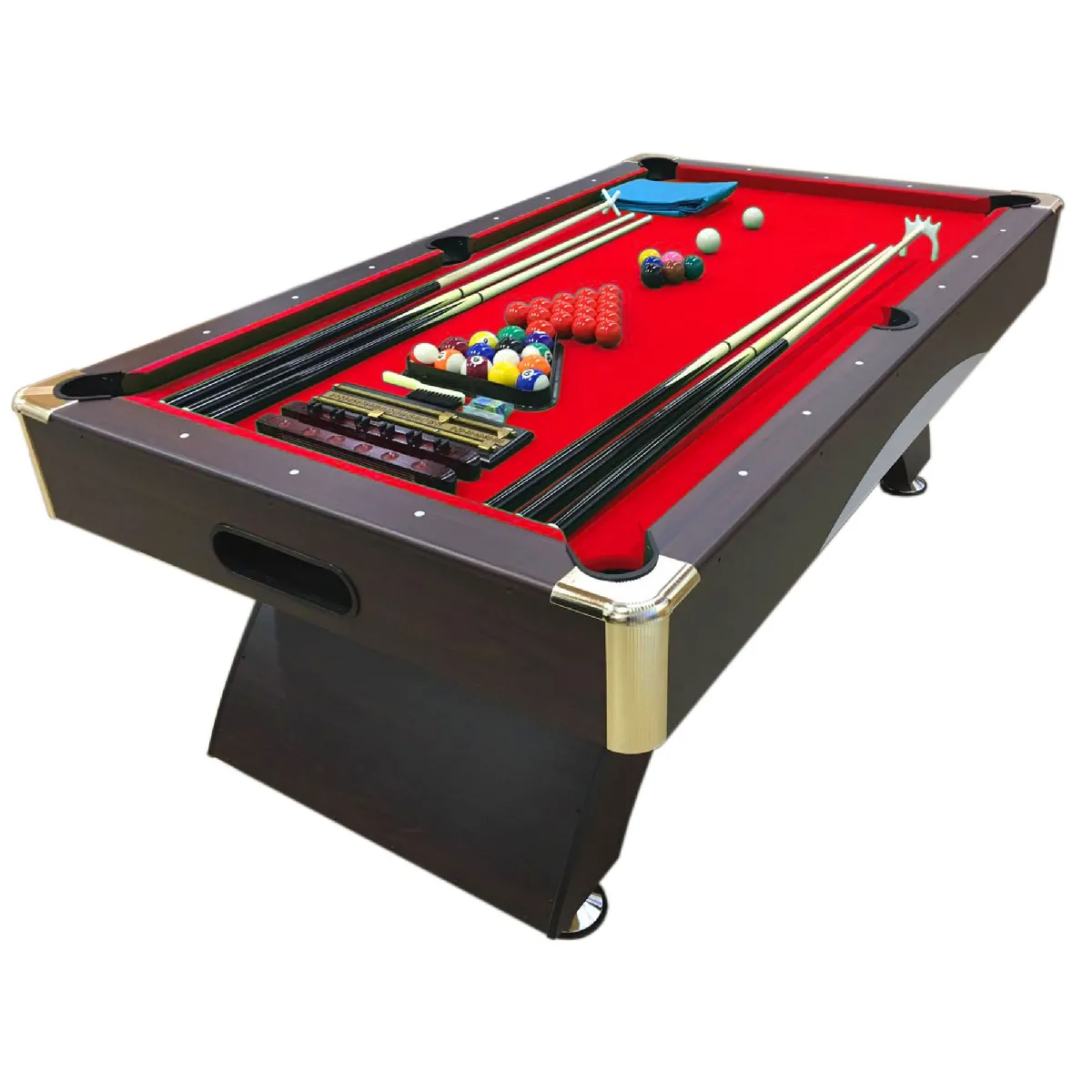 Simba Billard Caesar 8ft - Marron/Rouge