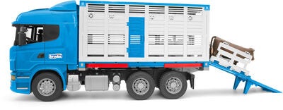 Bruder Scania R-Serie Dyretransport Med Og En Ku