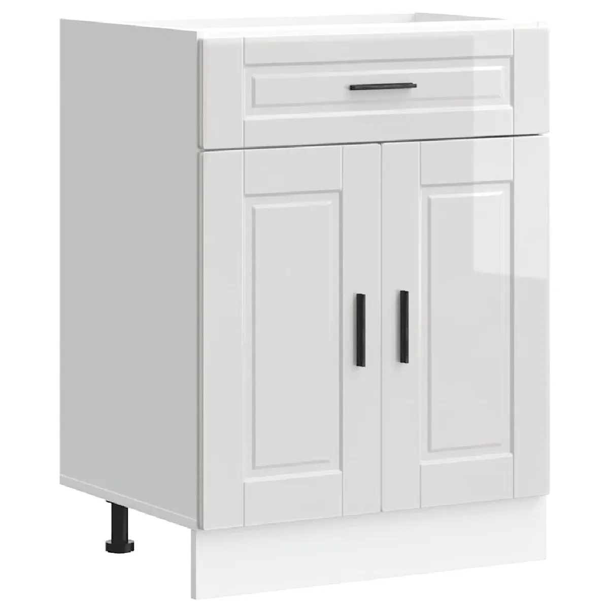 VIDAXL Armoire de cuisine Porto - Blanc brillant