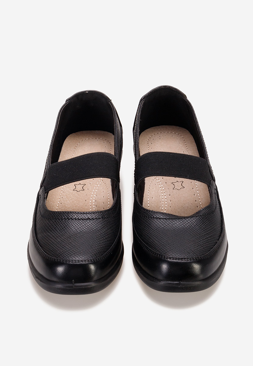 Ballerines à plateforme noirs Niomi
