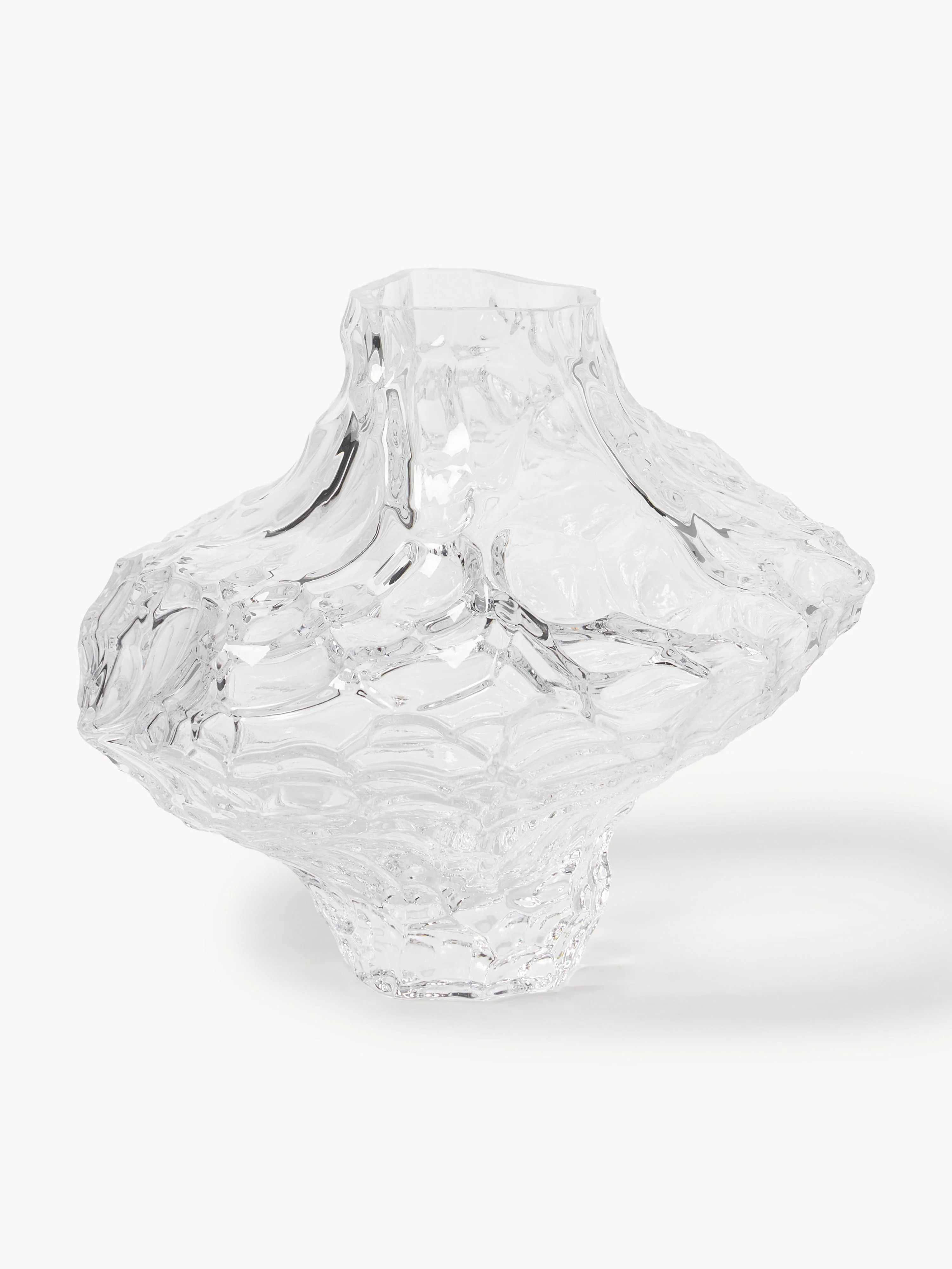Mondgeblazen glazen vaas Canyon, H 23 cm