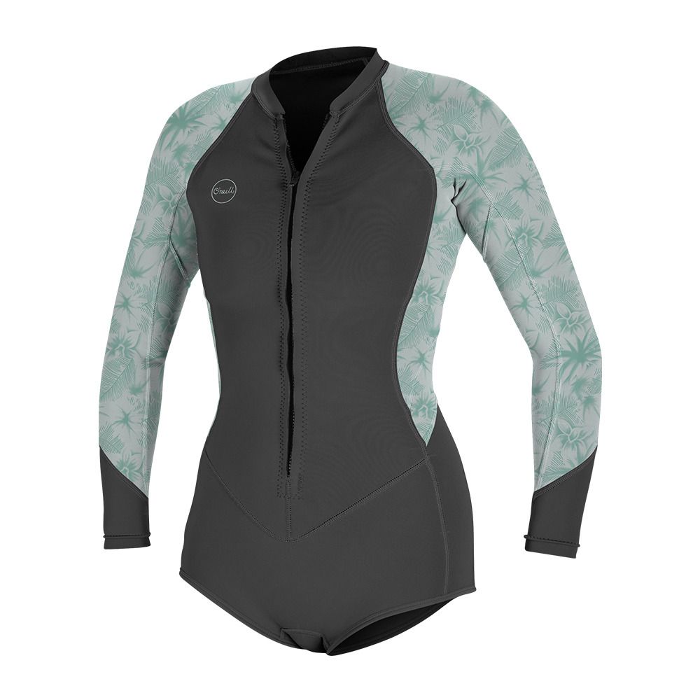 O'Neill BAHIA SPRING FZ - Combinaison shorty 2/1mm Femme graphite/mirage