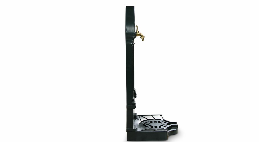 Fontaine de jardin aluminium vert 39x33x73cm