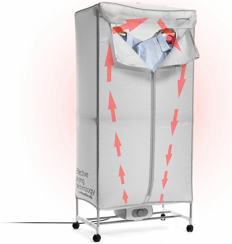 Draagbare elektrische droger met 2 niveaus Dupledry InnovaGoods 1200 W