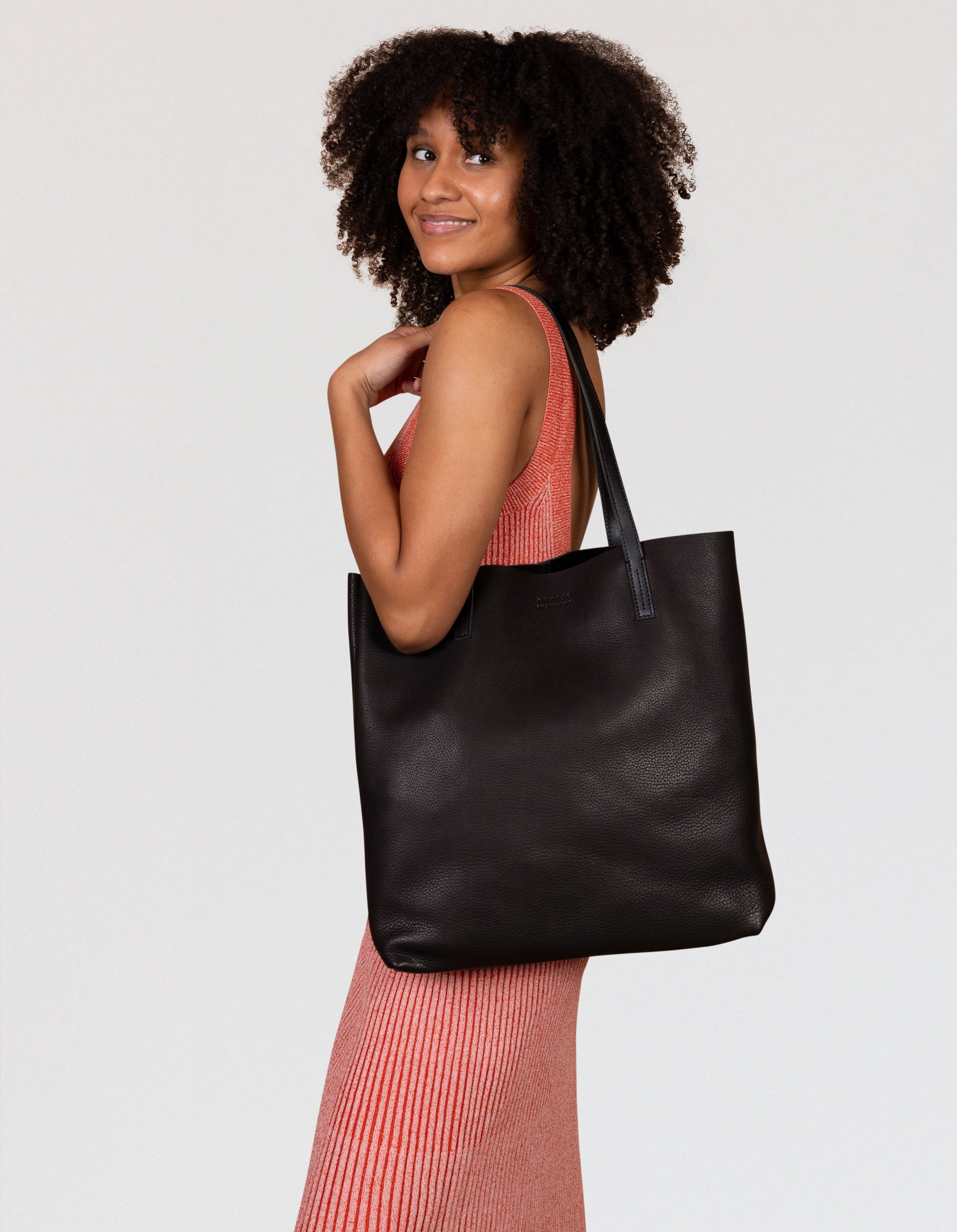 Georgia - Black Soft Grain Leather