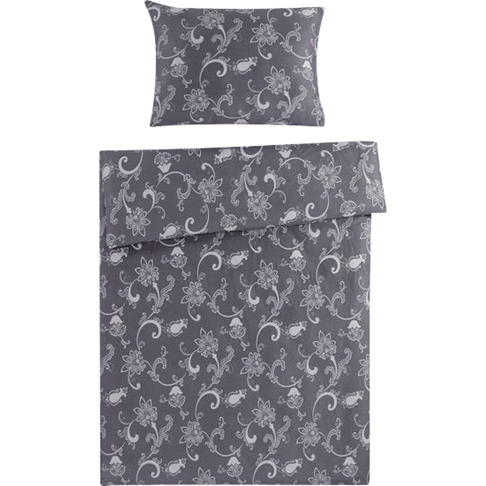 Bettwäsche Satin Blumen violett
