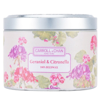 The Candle Company (Carroll & Chan) 100% Beeswax Tin Candle - Geraniol & Citronella (8x6) cm