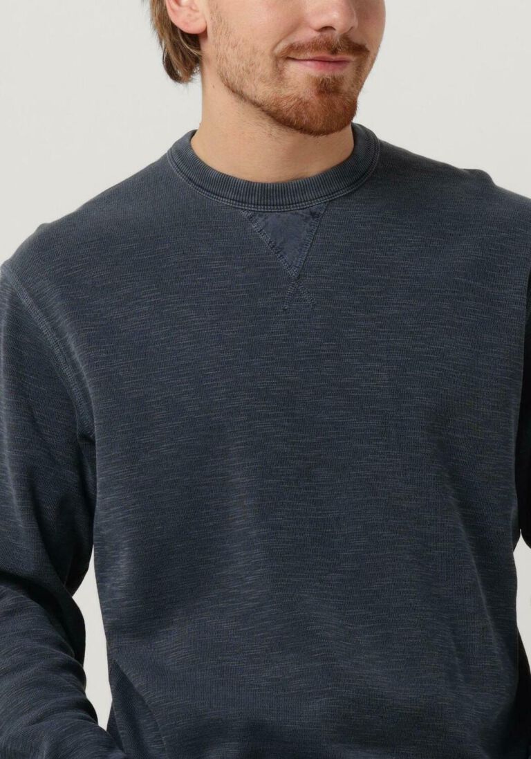 SCOTCH & SODA donkerblauwe scotch & soda sweater garment-dyed structured sweatshirt