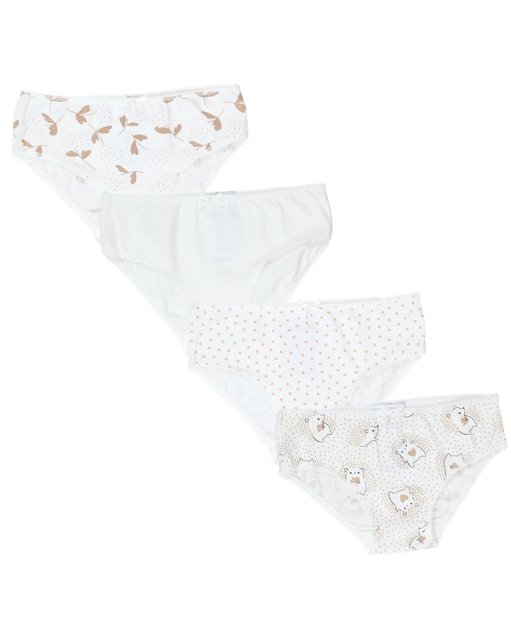 Slip CUTE 4er Pack in weiß