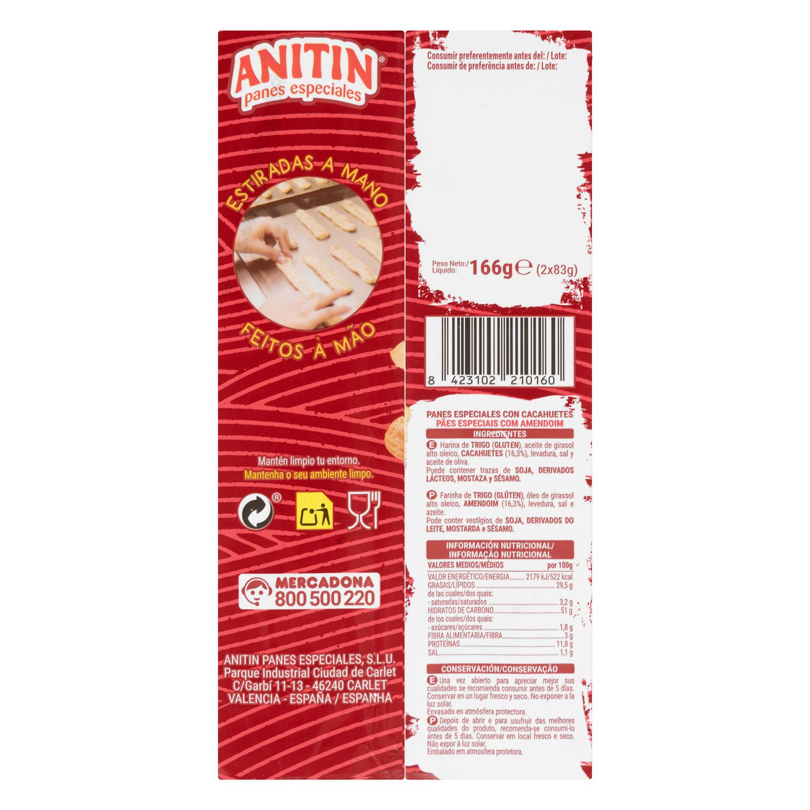 Gressins aux cacahuètes Anitin