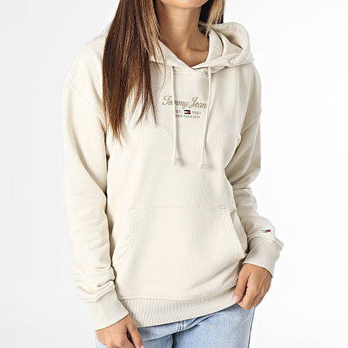 Sweat Capuche Femme Bxy Essential Logo 6406 Beige