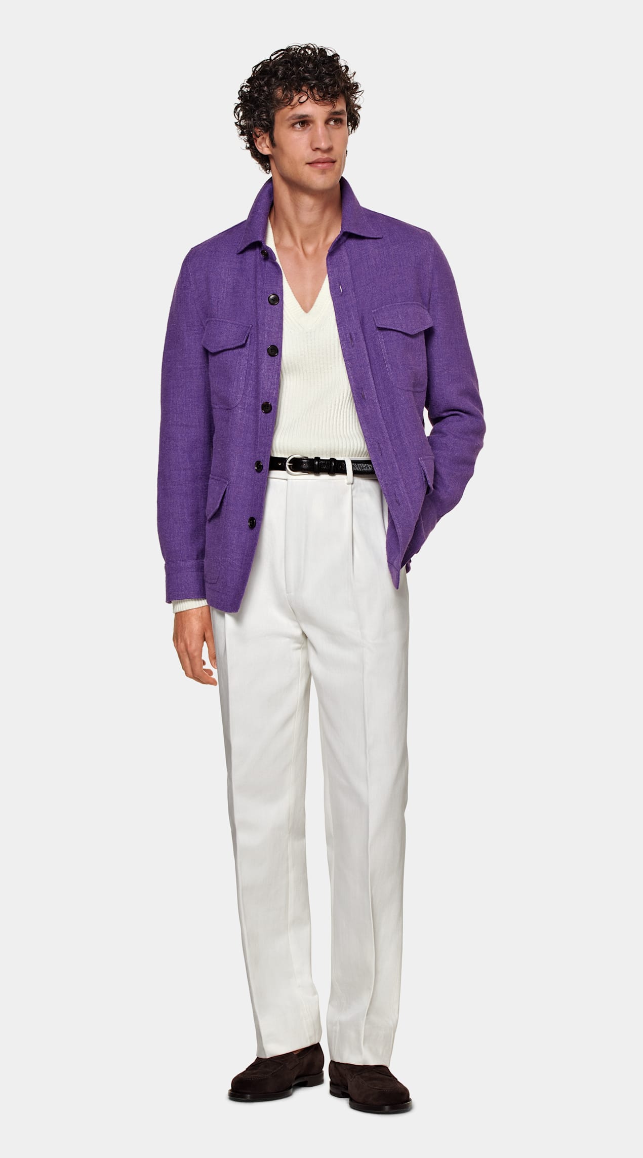 Veste chemise coupe Relaxed violette