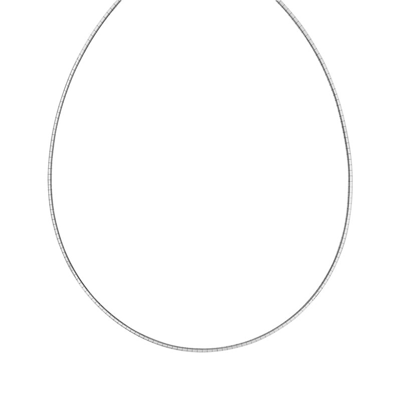 Collier argent 925 maille oméga 42 cm