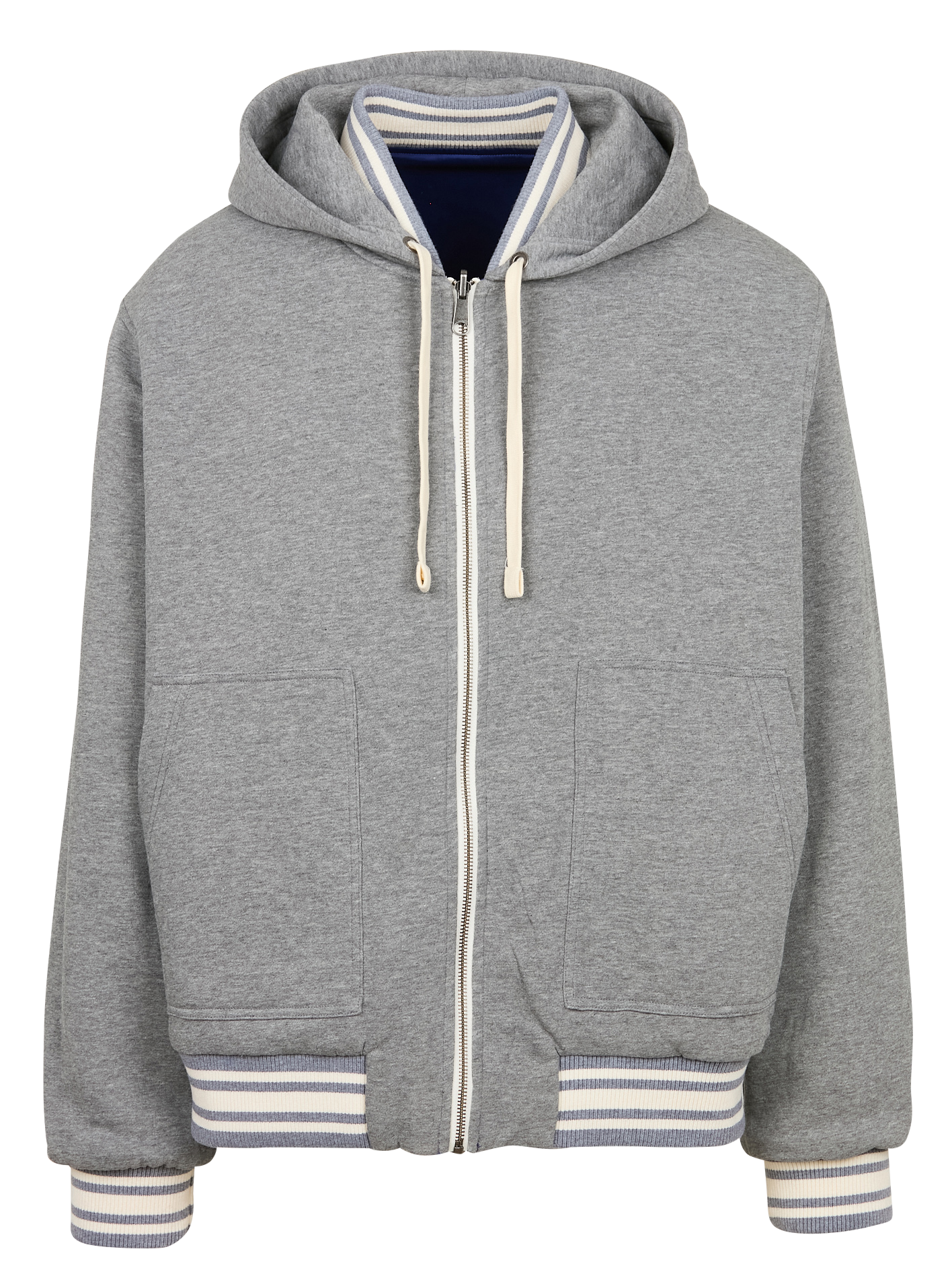 Veste à capuche réversible| Bleu