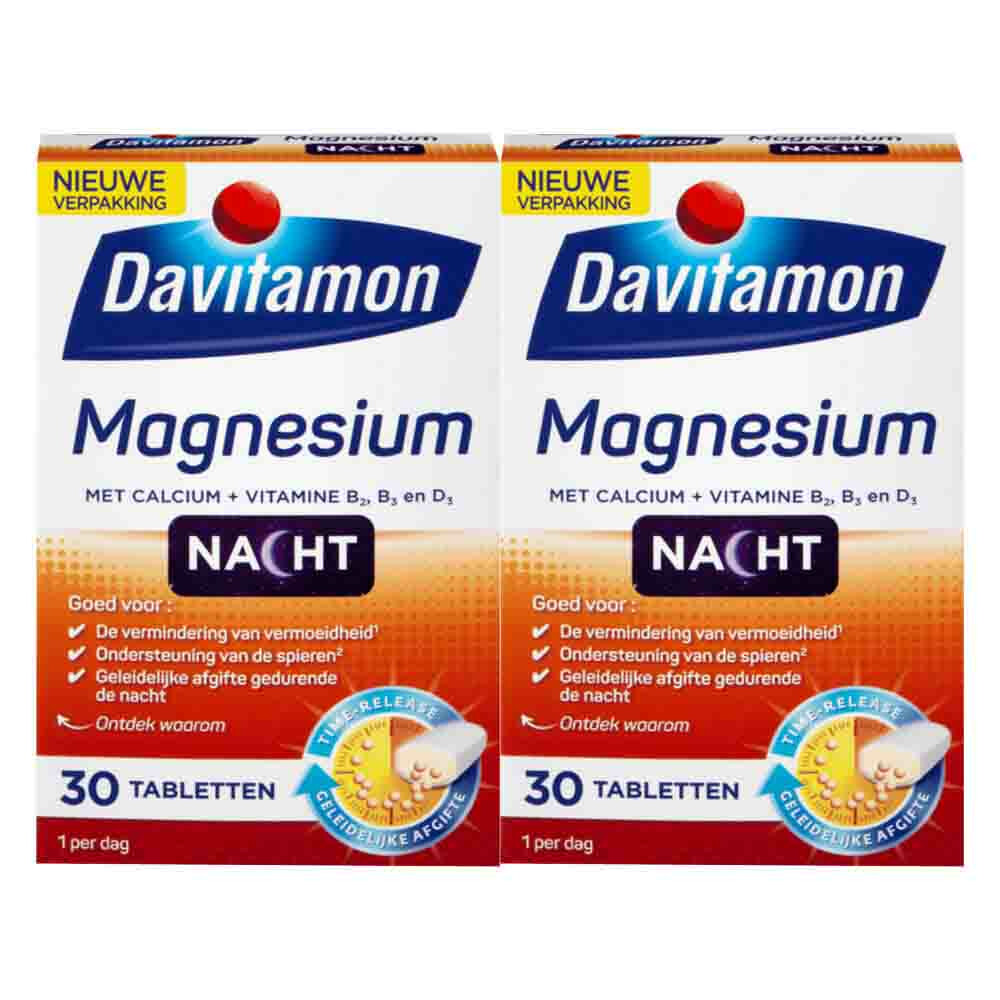 2x Davitamon Magnesium Voor de Nacht30 tabletten