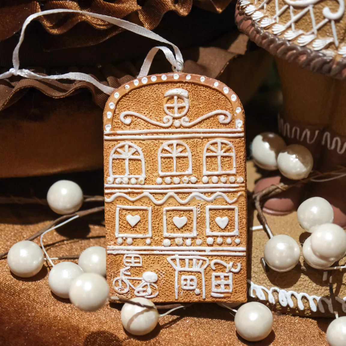 Maisonnette à suspendre (H10 cm) Biscuit gourmand de Noël