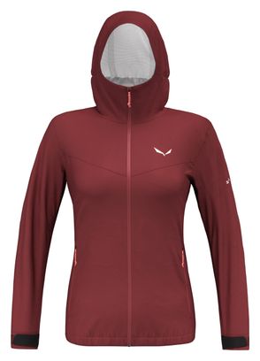 Veste Imperméable Femme Salewa Puez Aqua Rouge Bordeaux