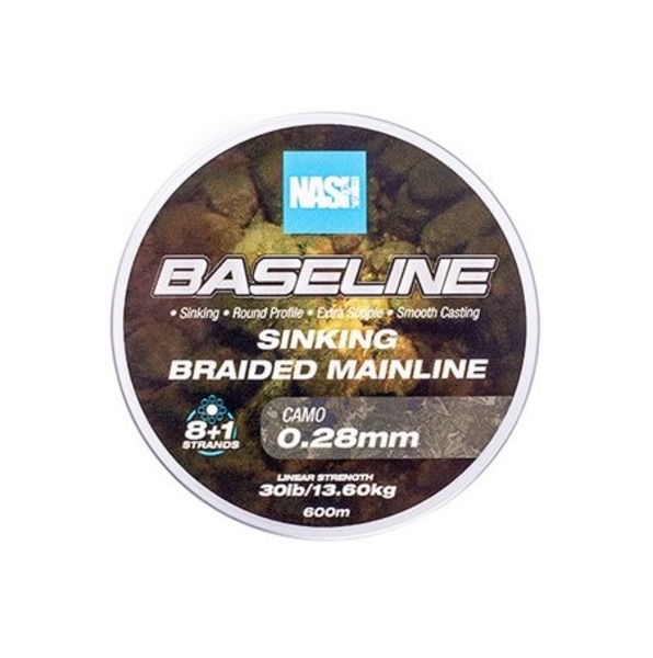 Tresse Nash TT Baseline Sinking Braid Camo (600m)