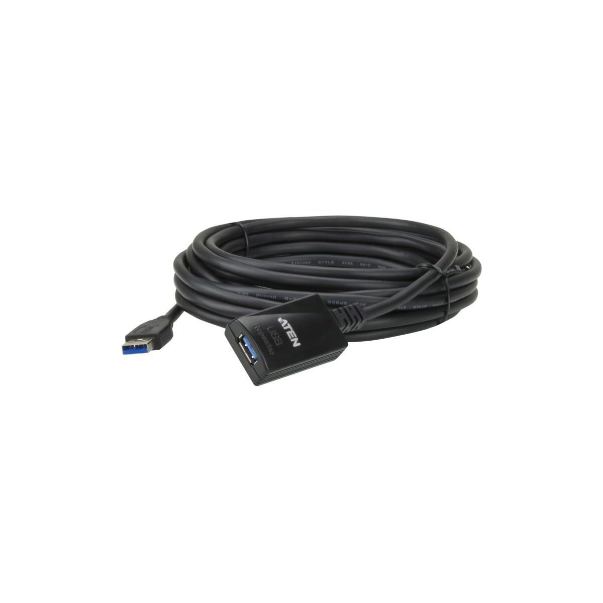 ATEN UE350, aktiv USB 3.0 förlängningskabel, hane - hona, 5m, svart