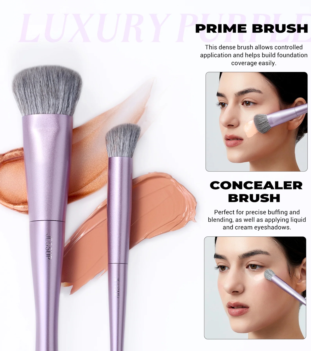 Jessup Beauty - *Everyday Glam* - Conjunto de pincéis 5pc Flawless - T514