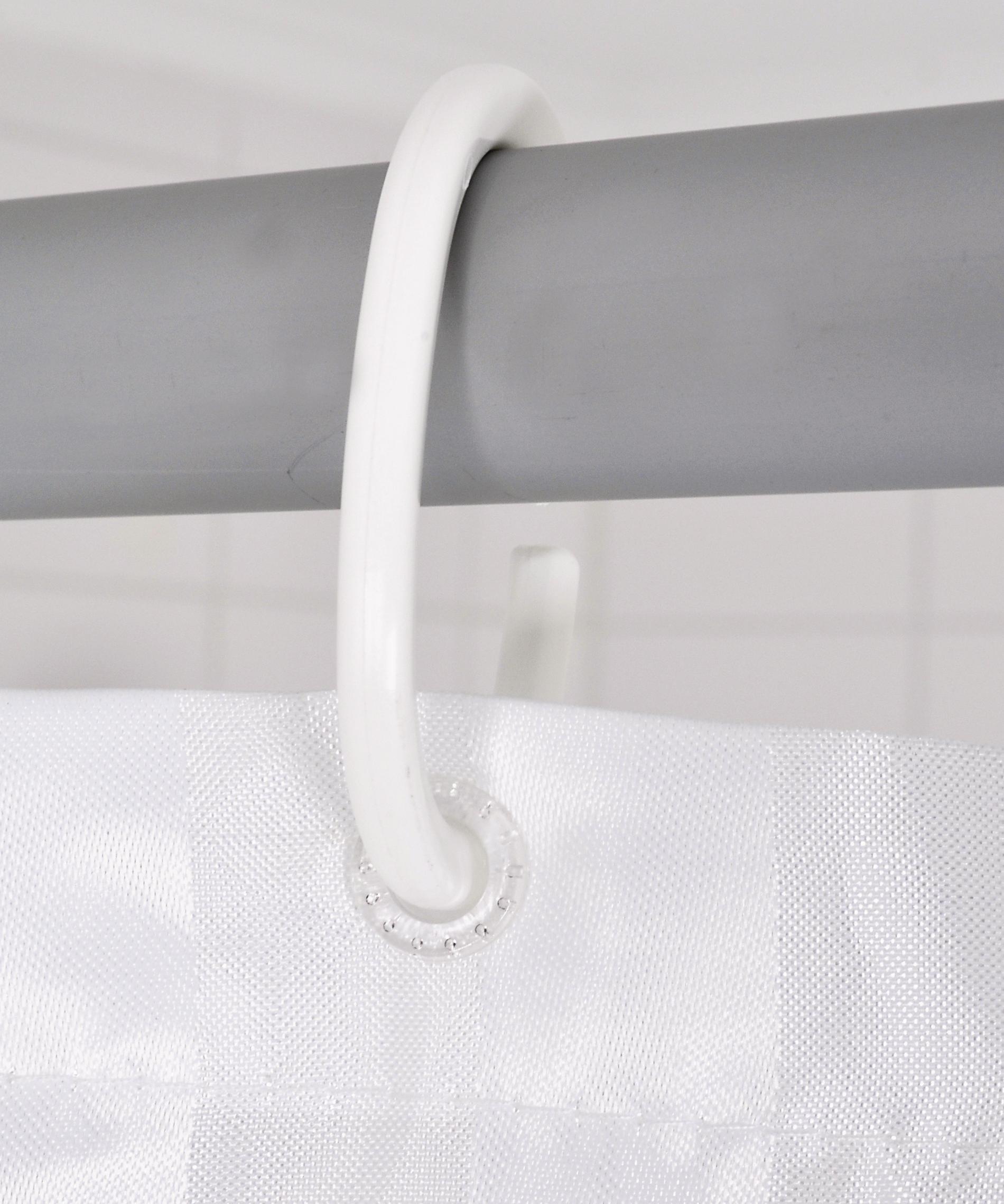 Duschvorhang Textil Satin weiß 180x200 cm