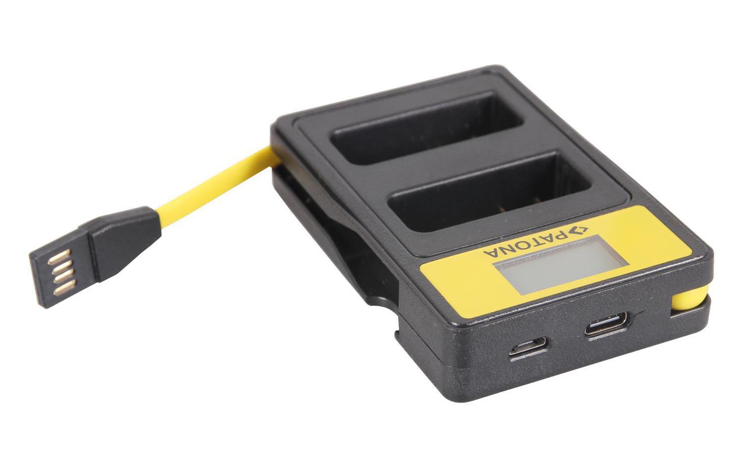 Ladegerät Smart Dual LCD USB Nikon Akku EN-EL14Dual Ladegerät mit LCD Display