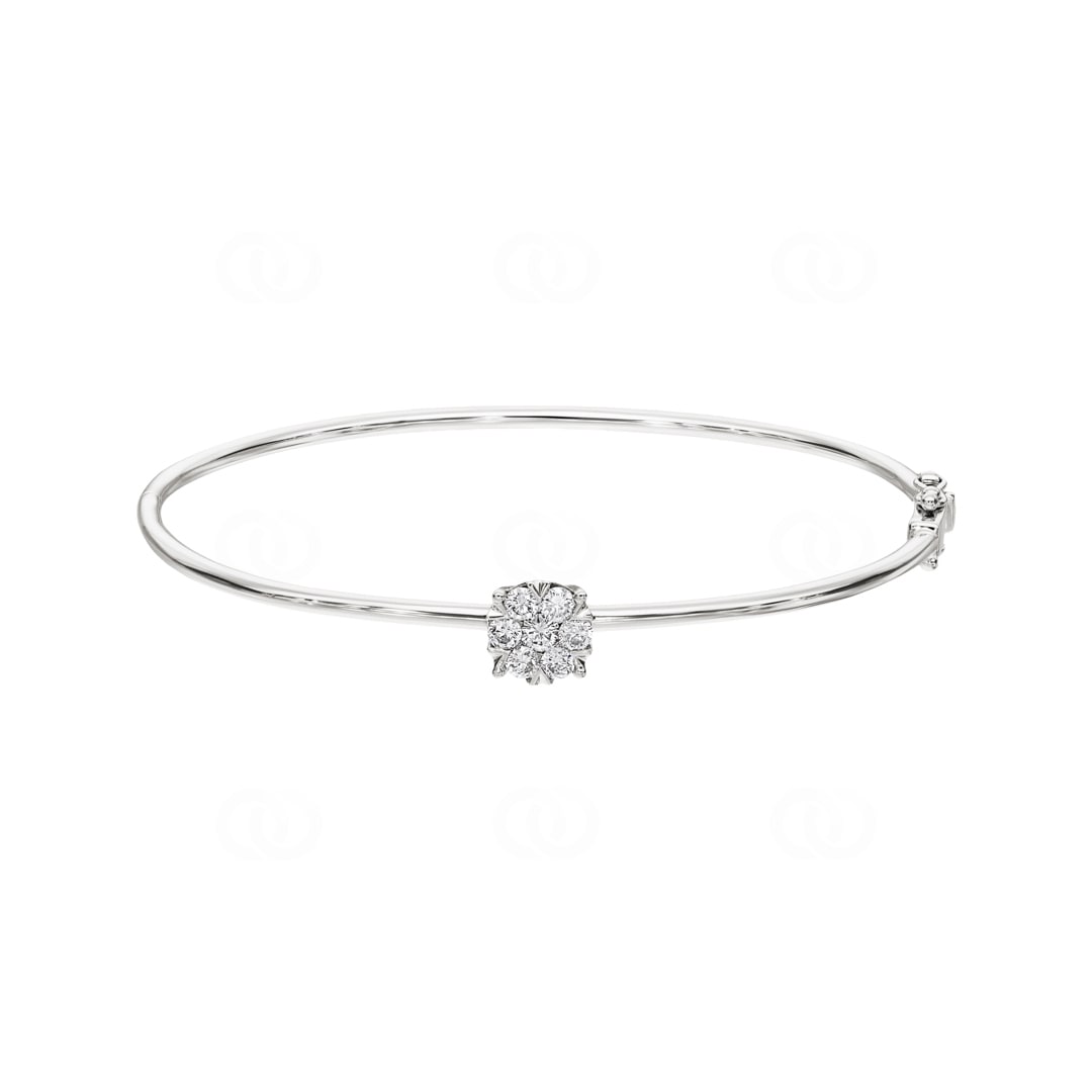 0.50 Karat Diamantarmreif oval 750/18 K Weissgold