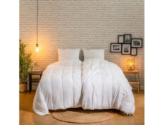 BLEU CALIN - Couette réglable : légère à chaude - 220x240cm - l'adaptable...