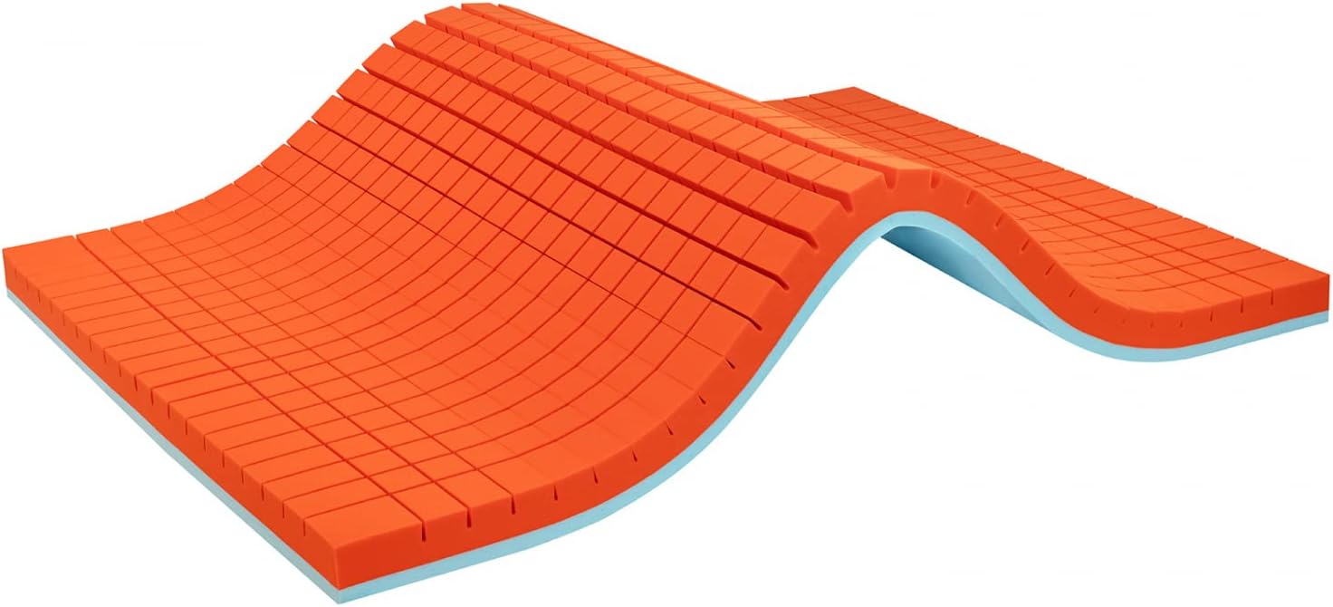 Genius eazzzy Premium Cube Topper Höhe 9 cm ergonomischer Matratzentopper, 2 in 1 Wende-Topper mit Fester und weicher Seite, Atmungsaktiver Mesh-Bezug, mit Eckschlaufen, waschbar180 x 200 cm