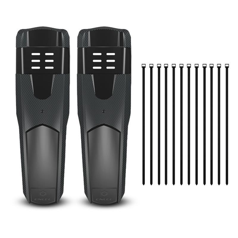 (2-tlg. Set) Fahrrad Schutzblech Velo Radschutz für Vorder- und Hinterrad im Carbon Look - Schwarz