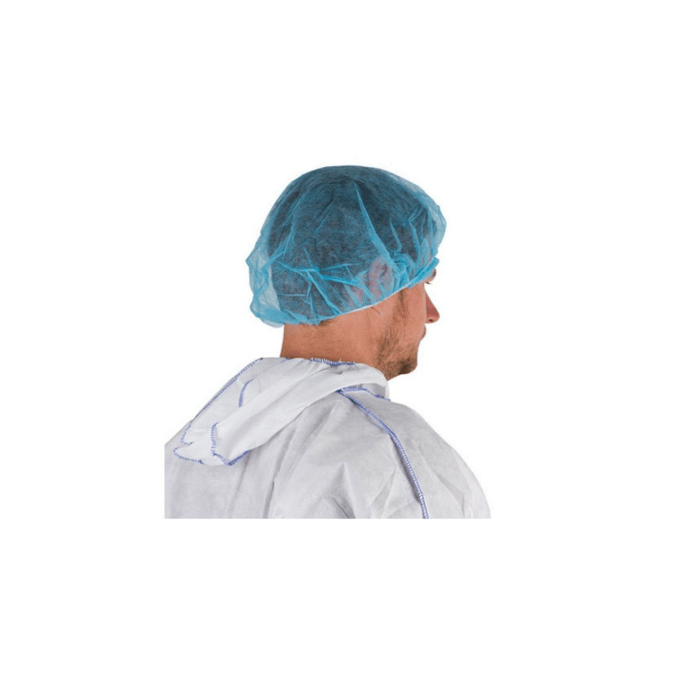 100st Haarnetjes non woven blauw Baretten Hoofddeksels 52cm wokkel BESCHIKBAAR 130014 pp non woven hoofddeksels M 53cm 'clip cap' (104054.1)