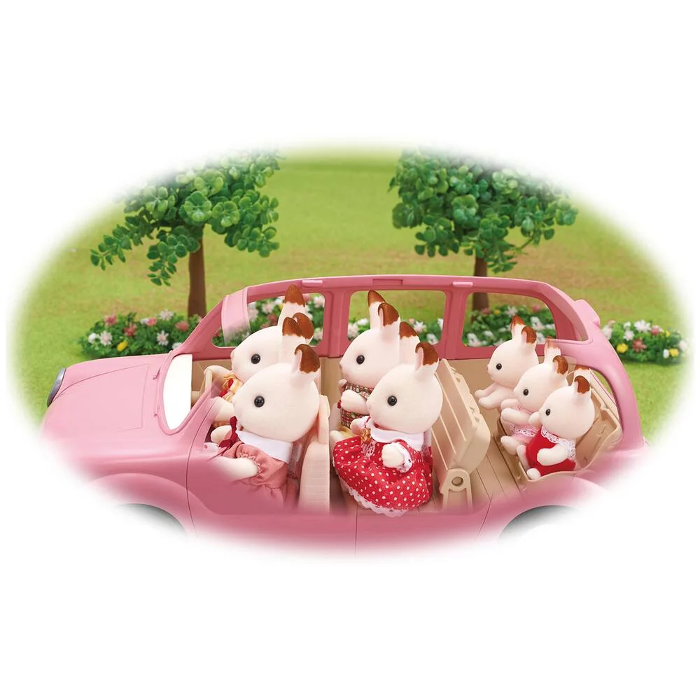 LE MONOSPACE ROSE ET SET DE PIQUE-NIQUE - SYLVANIAN VEHICULES
