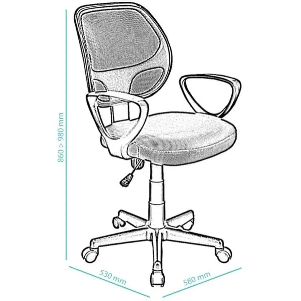 Bureaustoel Buritos - Solide, Verstelbaar en Ergonomisch - Lila