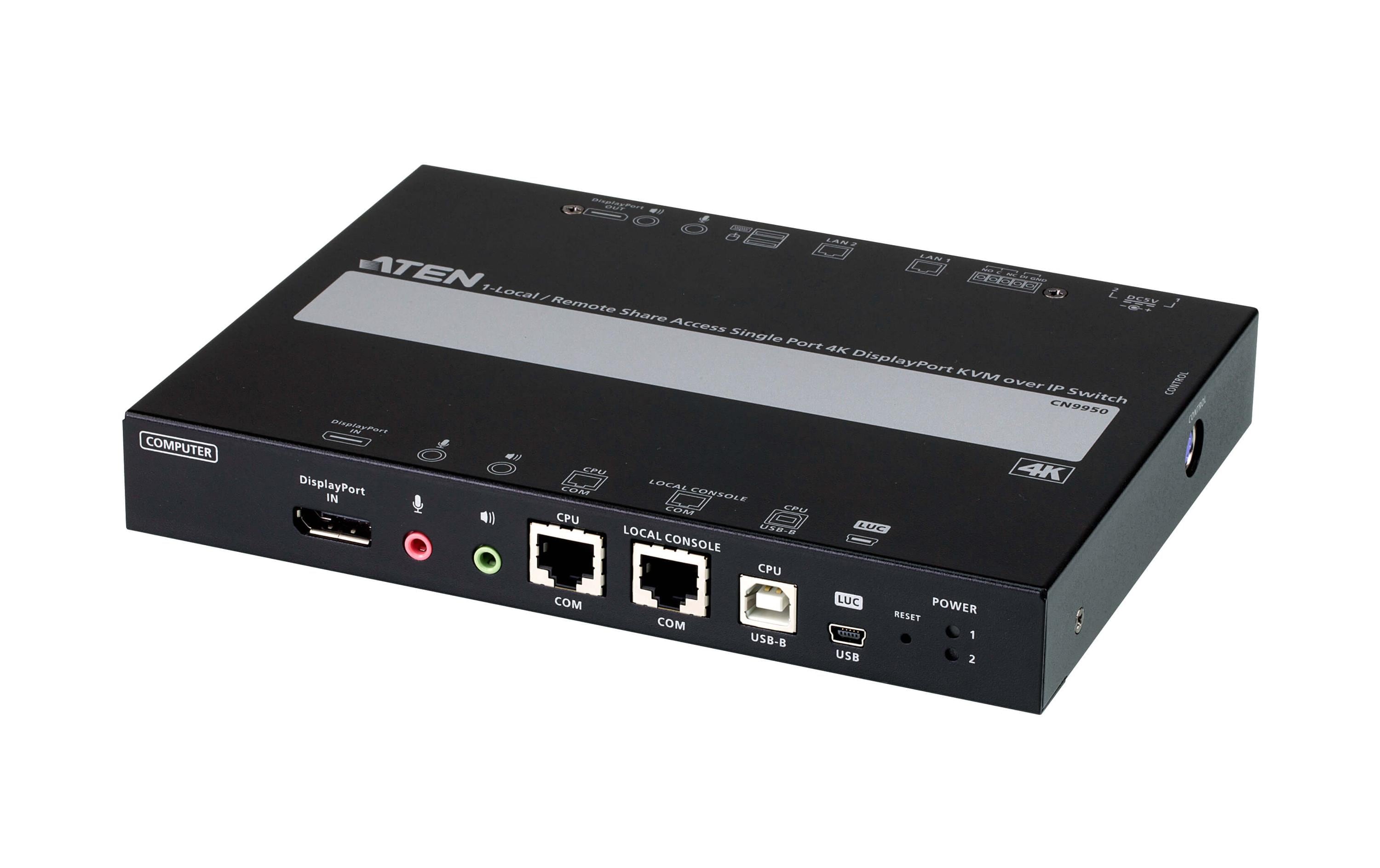 KVM Switch CN9950 DisplayPort<br>1-Local/Remote Share Access Einzelport 4K DisplayPort KVM over IP Switch