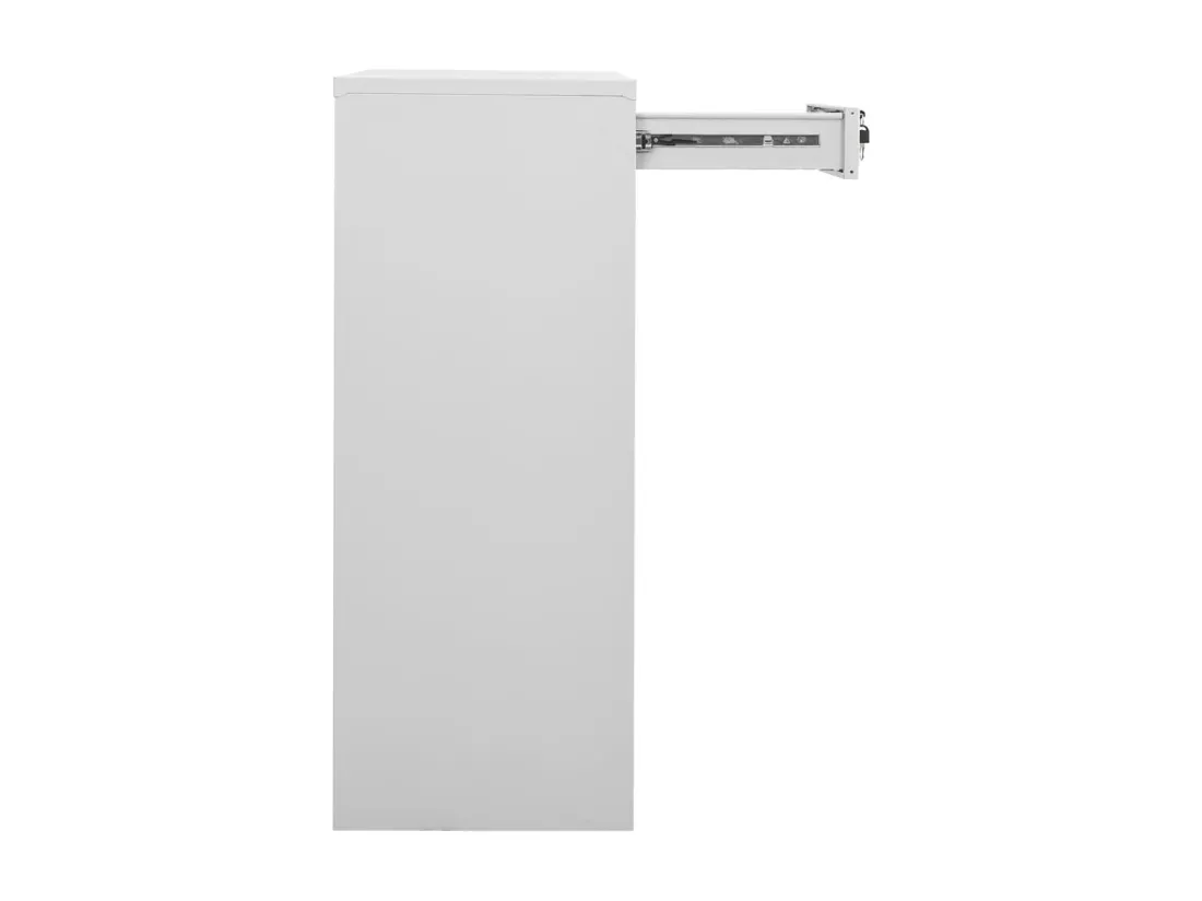 Armoire de bureau Gris clair 90x40x102 Acier 2