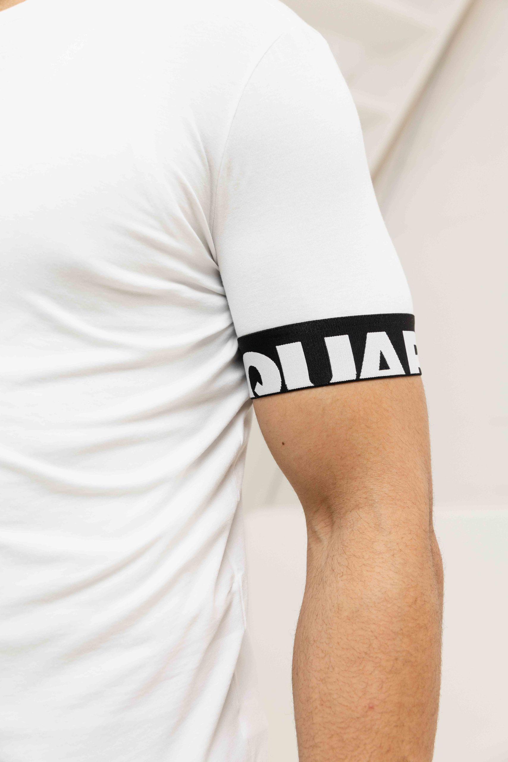 Dsquared2 Round Neck T-Shirt Heren Wit/Zwart