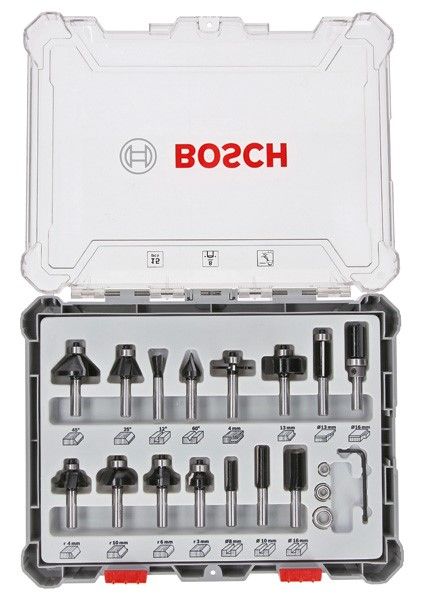 Bosch 2607017472 15-d Frezenset gemixt 8mm