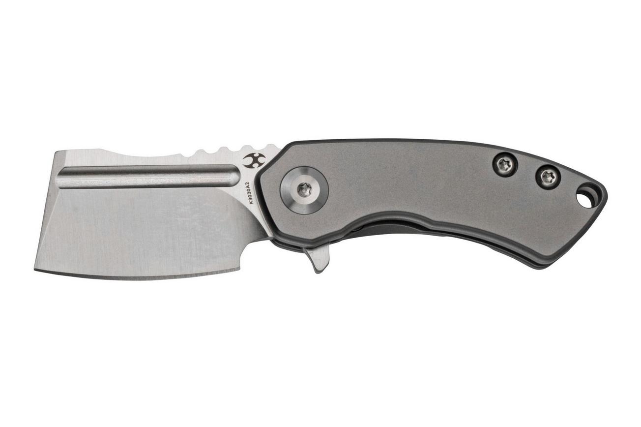 Kansept Mini Korvid K3030A2 Satin CPM-S35VN, Titanium zakmes, Justin Koch design