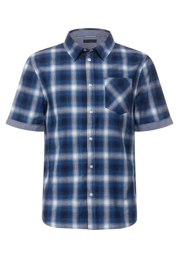 Hemd mit Karomuster - indigo blue