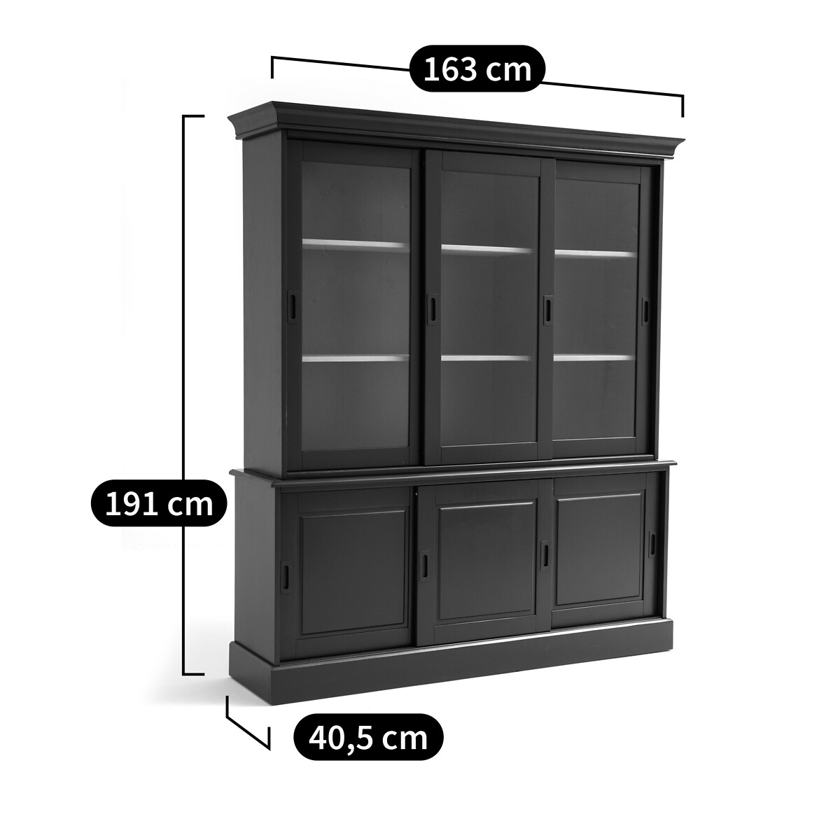 LA REDOUTE INTERIEURS<br>Expositor 6 portas, pinho maciço, Poiret