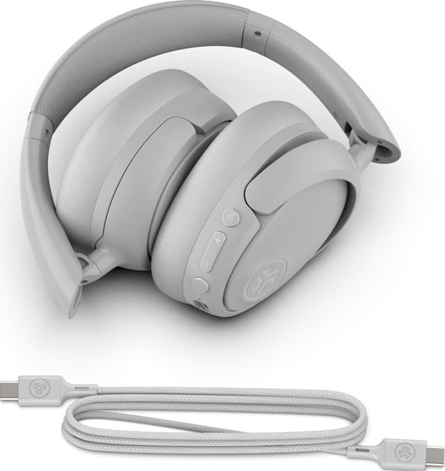 JLab JBuds Lux ANC trådløse around-ear høretelefoner (skyhvid)