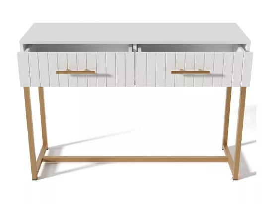 Buffet Commode avec 2 tiroirs 100x75x45 cm blanc
