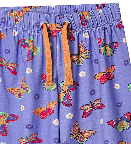 Småfolk Hosen - Purple Freude m. Schmetterlinge