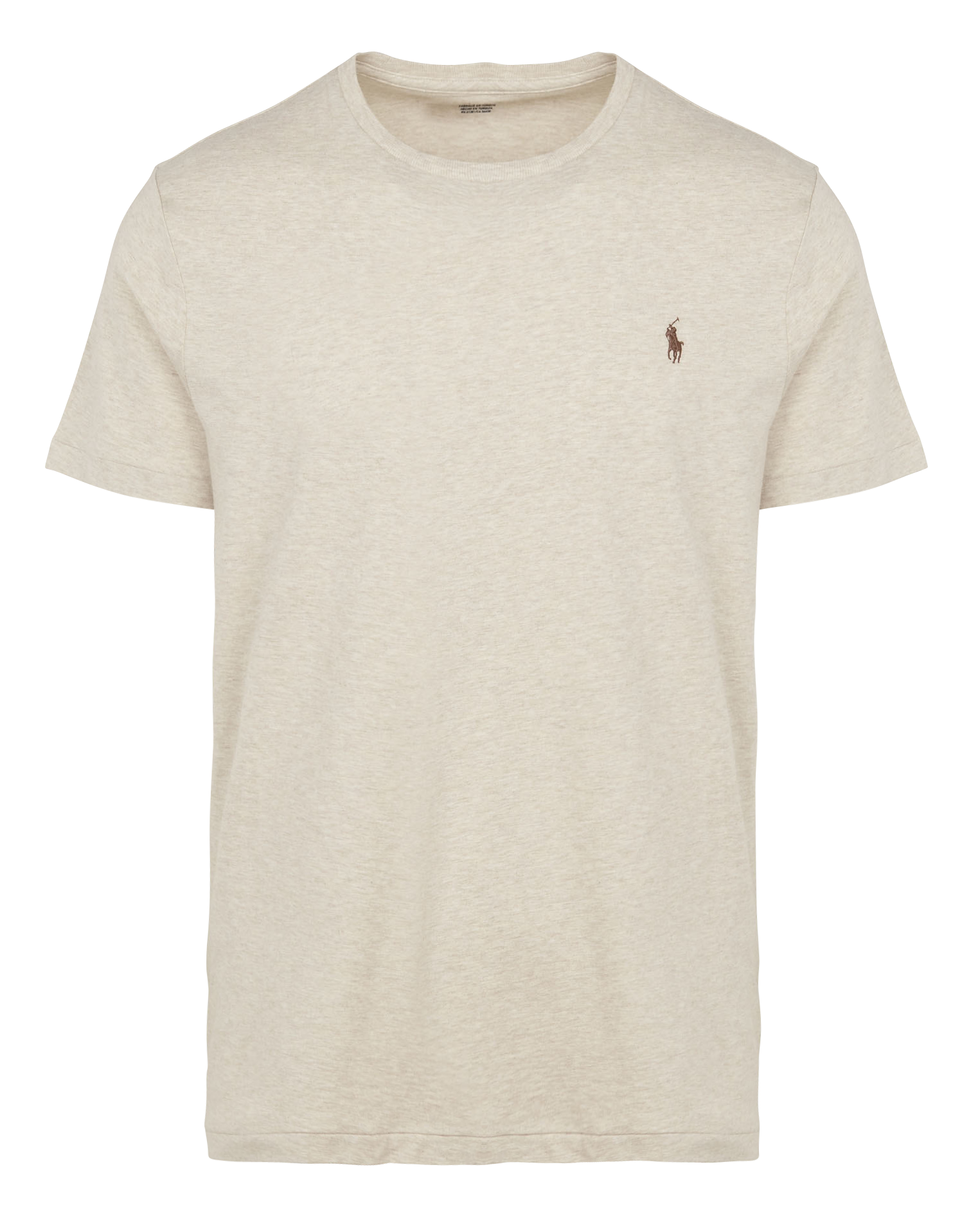 Tee-shirt col rond regular-fit en coton | Beige