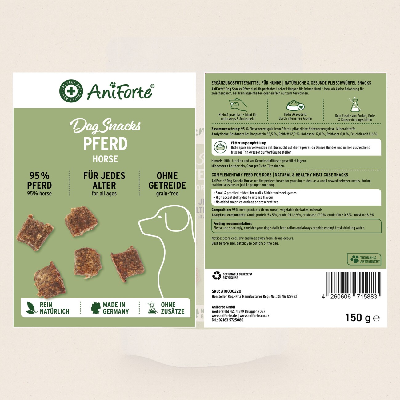 AniForte Snacks Pferd 150g