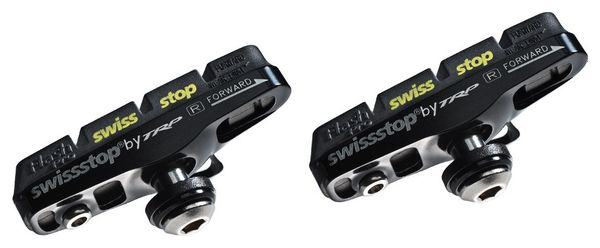 x2 Patins de Frein SwissStop Full FlashPro Black Prince Pour Jantes Carbone Pour Freins Shimano / Sram